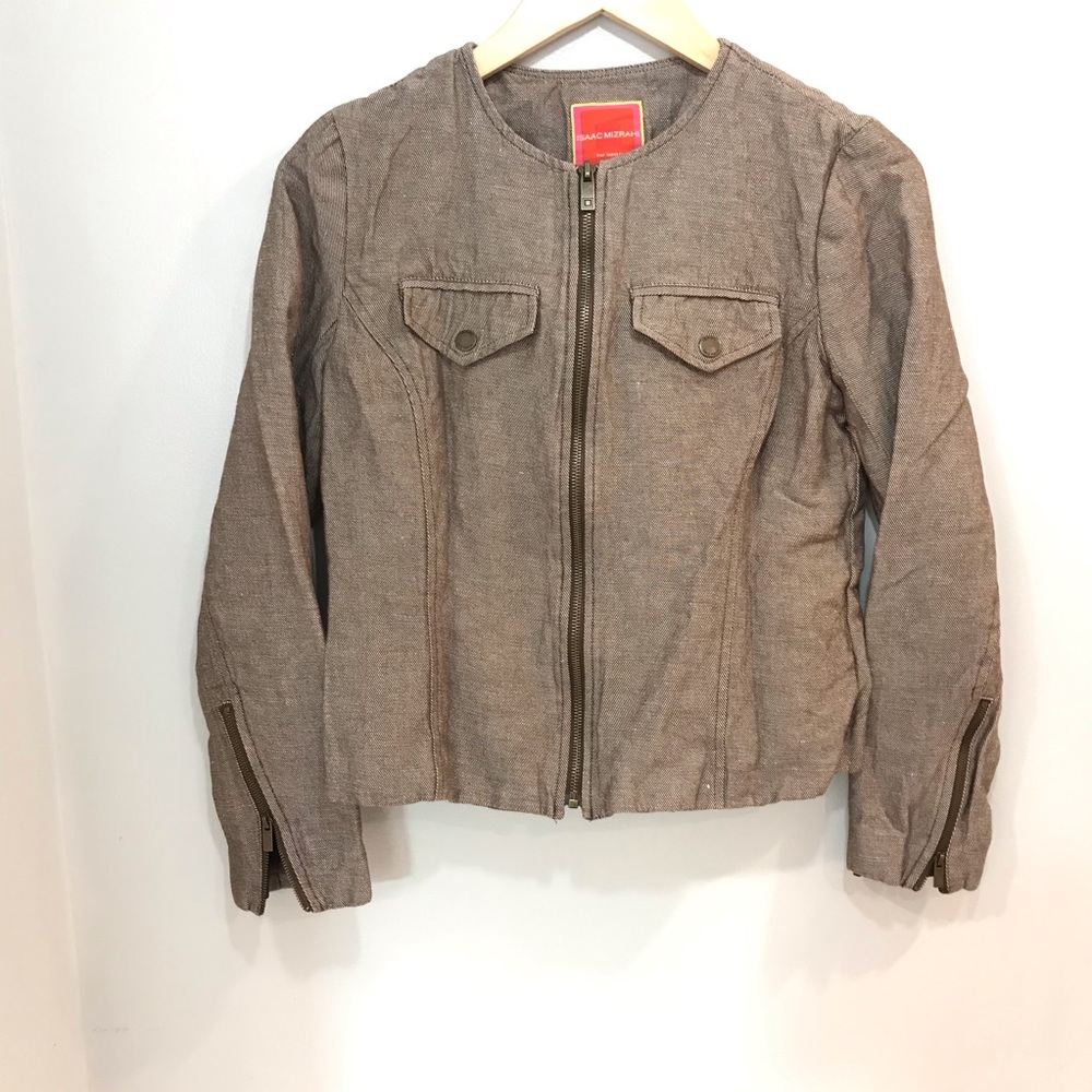 Issac Mizrahi blazer zip jacket Sz S